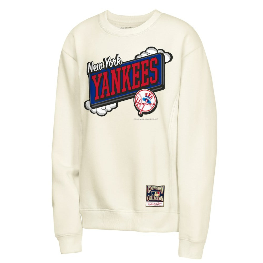 New York Yankees Youth Retro Billboard Sweatshirt Natural | Mitchell & Ness