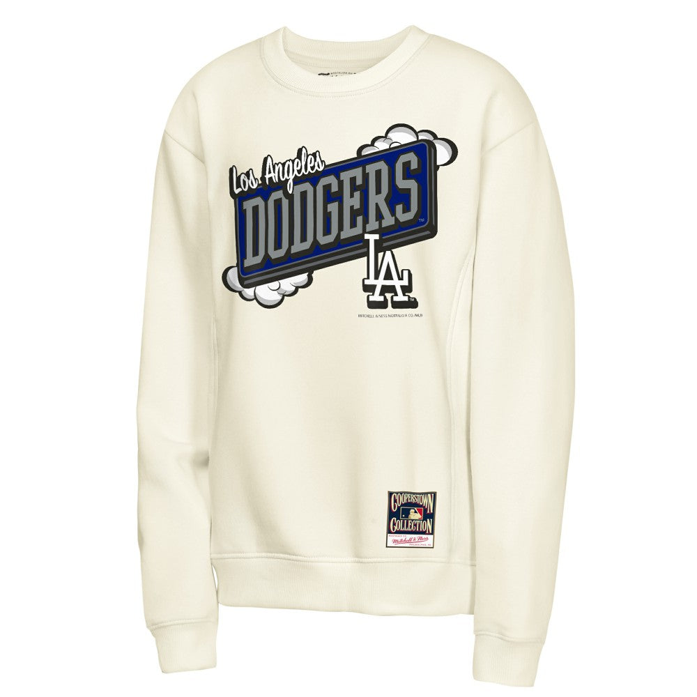 Los Angeles Dodgers Youth Retro Billboard Sweatshirt Natural | Mitchell & Ness