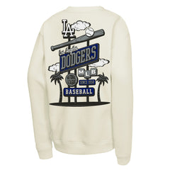 Los Angeles Dodgers Youth Retro Billboard Sweatshirt Natural | Mitchell & Ness