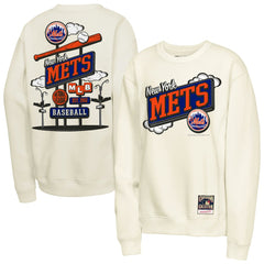 New York Mets Youth Retro Billboard Sweatshirt Natural | Mitchell & Ness