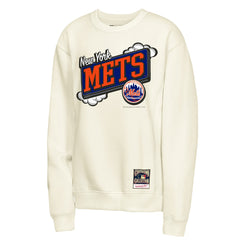 New York Mets Youth Retro Billboard Sweatshirt Natural | Mitchell & Ness