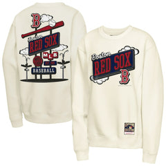 Boston Red Sox Youth Retro Billboard Sweatshirt Natural | Mitchell & Ness