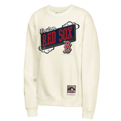Boston Red Sox Youth Retro Billboard Sweatshirt Natural | Mitchell & Ness