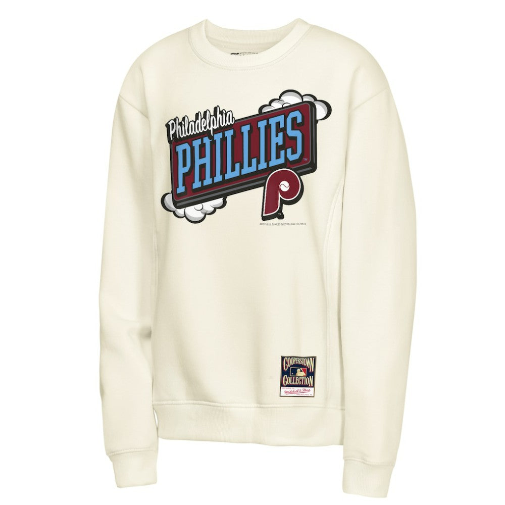 Philadelphia Phillies Youth Retro Billboard Sweatshirt Natural | Mitchell & Ness