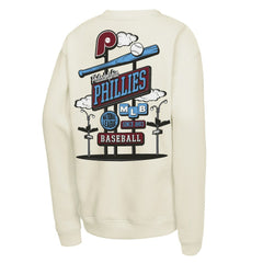 Philadelphia Phillies Youth Retro Billboard Sweatshirt Natural | Mitchell & Ness