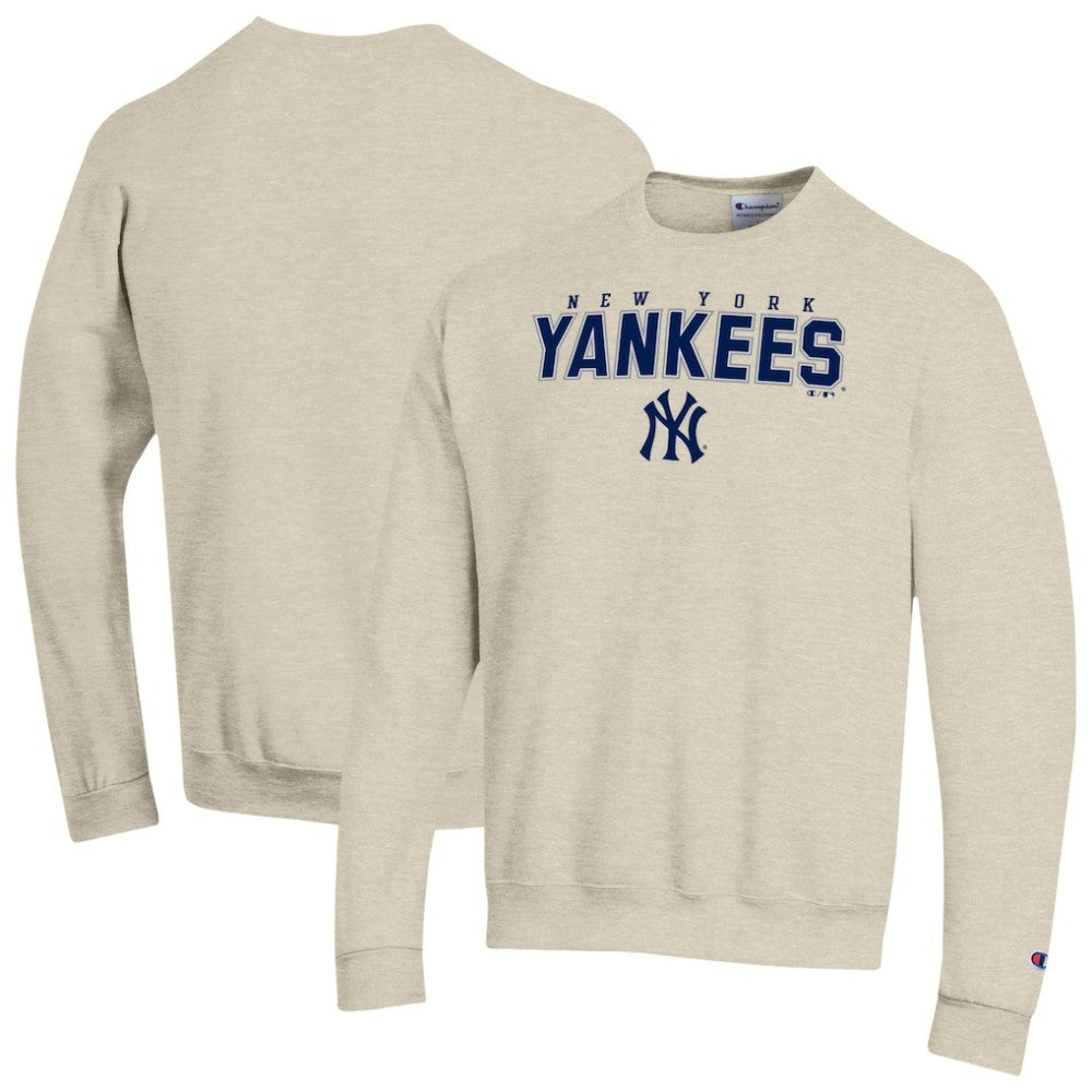 New York Yankees Champion Eco Powerblend Sweatshirt Oatmeal