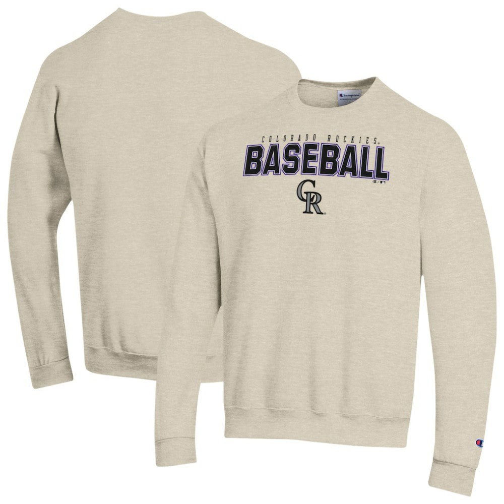 Colorado Rockies Champion Eco Powerblend Sweatshirt Oatmeal