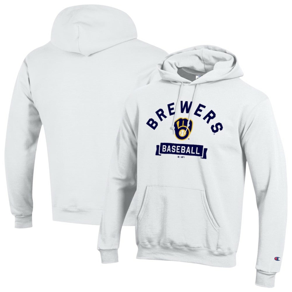 Milwaukee Brewers Champion Eco Powerblend Hoodie White