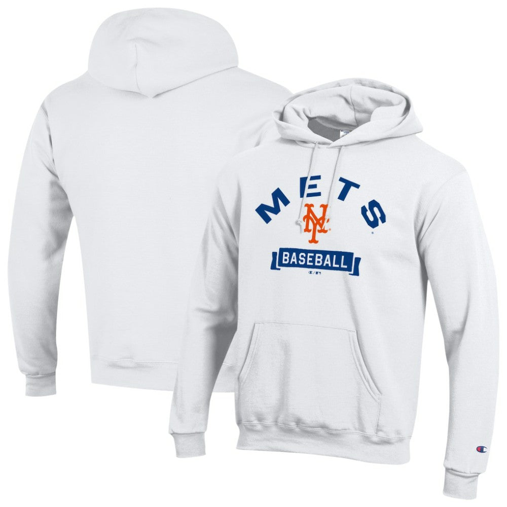 New York Mets Champion Eco Powerblend Hoodie White