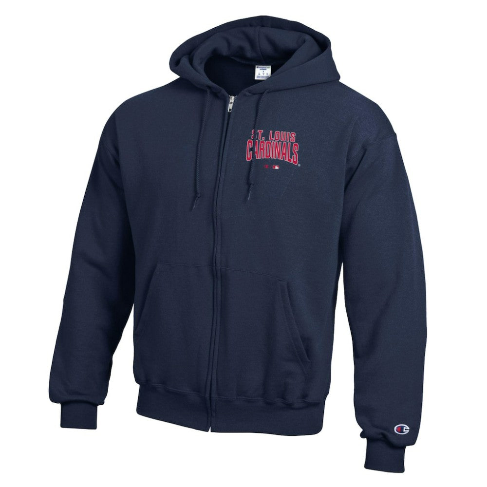 St. Louis Cardinals Champion Eco Powerblend Full-Zip Hoodie Navy
