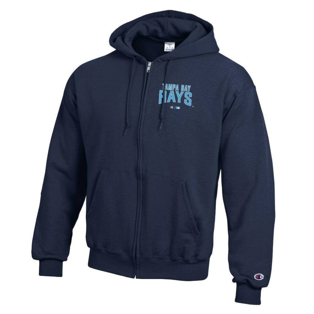 Tampa Bay Rays Champion Eco Powerblend Full-Zip Hoodie Navy
