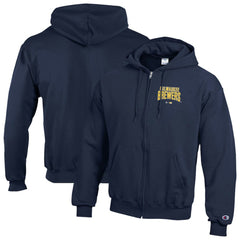 Milwaukee Brewers Champion Eco Powerblend Full-Zip Hoodie Navy
