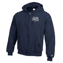 New York Yankees Champion Eco Powerblend Full-Zip Hoodie Navy