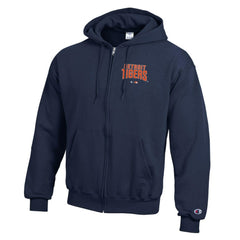Detroit Tigers Champion Eco Powerblend Full-Zip Hoodie Navy