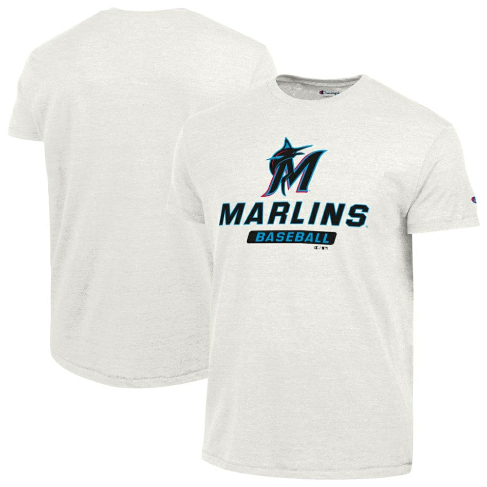 Miami Marlins Champion Ultimate Tri-blend T-Shirt White