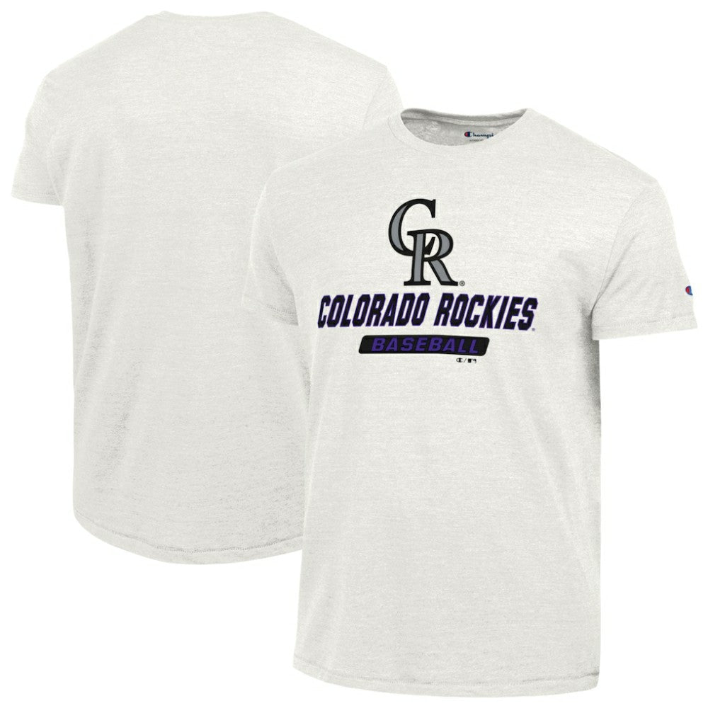 Colorado Rockies Champion Ultimate Tri-blend T-Shirt White
