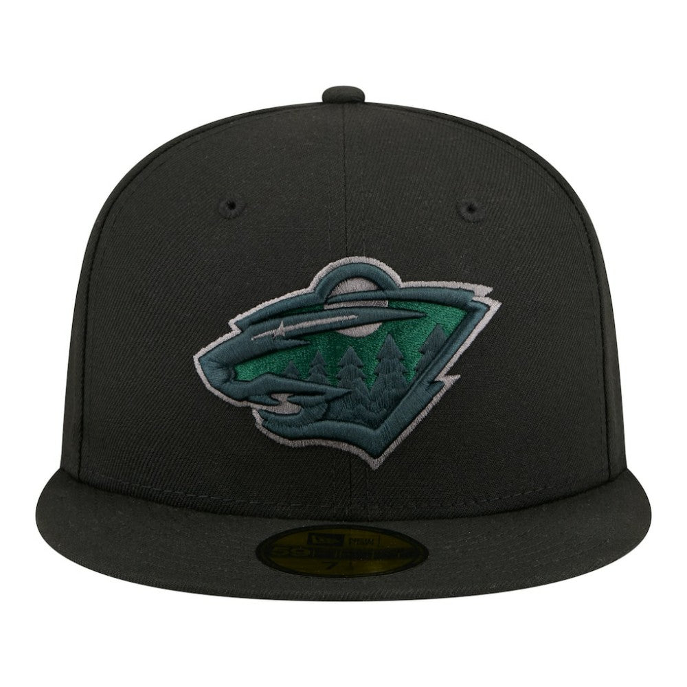 Minnesota Wild New Era Color Pop 59FIFTY Fitted Hat Black