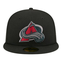 Colorado Avalanche New Era Color Pop 59FIFTY Fitted Hat Black