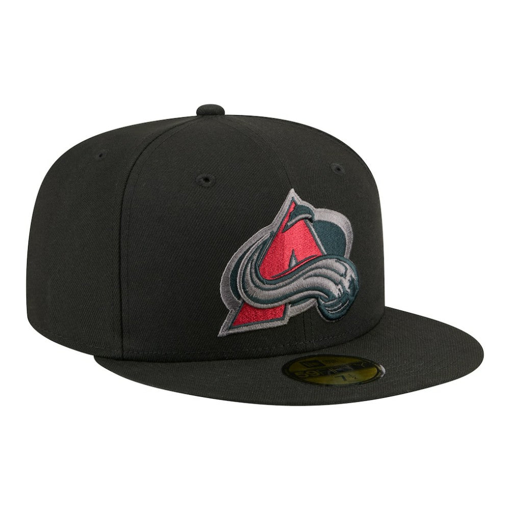 Colorado Avalanche New Era Color Pop 59FIFTY Fitted Hat Black