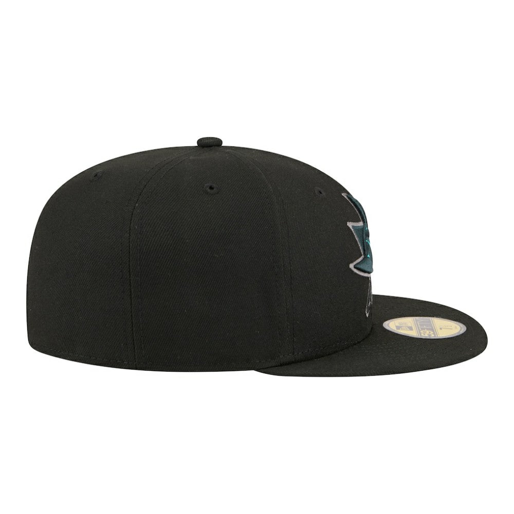 San Jose Sharks New Era Color Pop 59FIFTY Fitted Hat Black