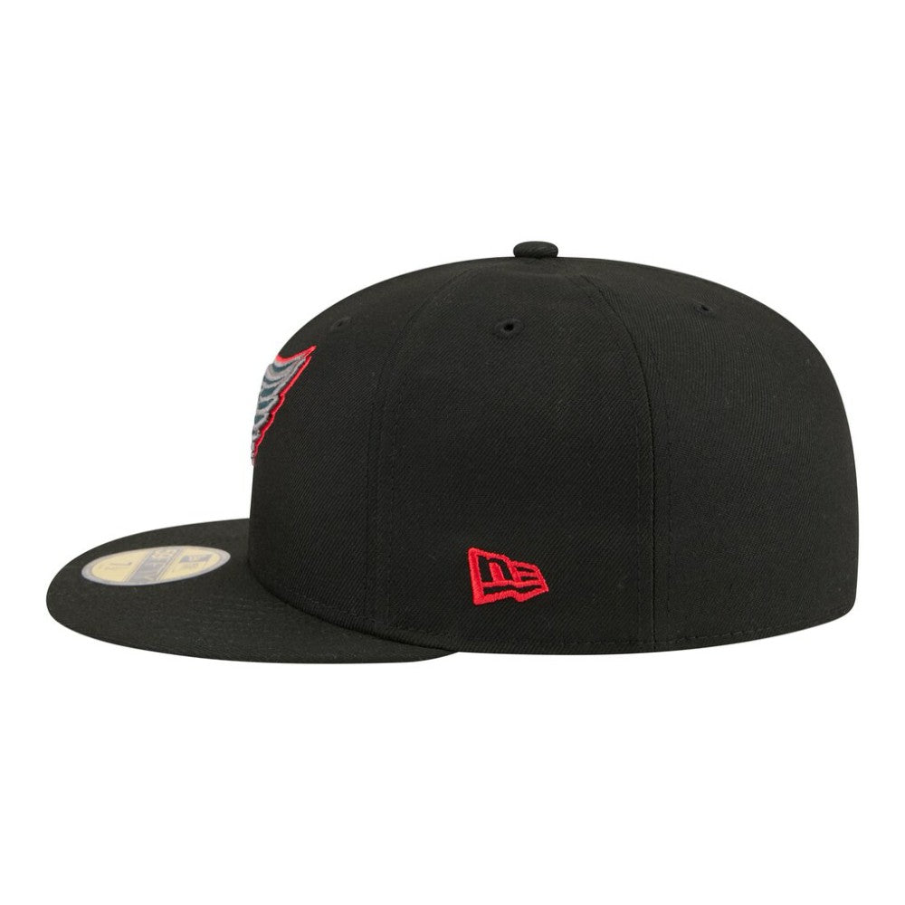 Detroit Red Wings New Era Color Pop 59FIFTY Fitted Hat Black