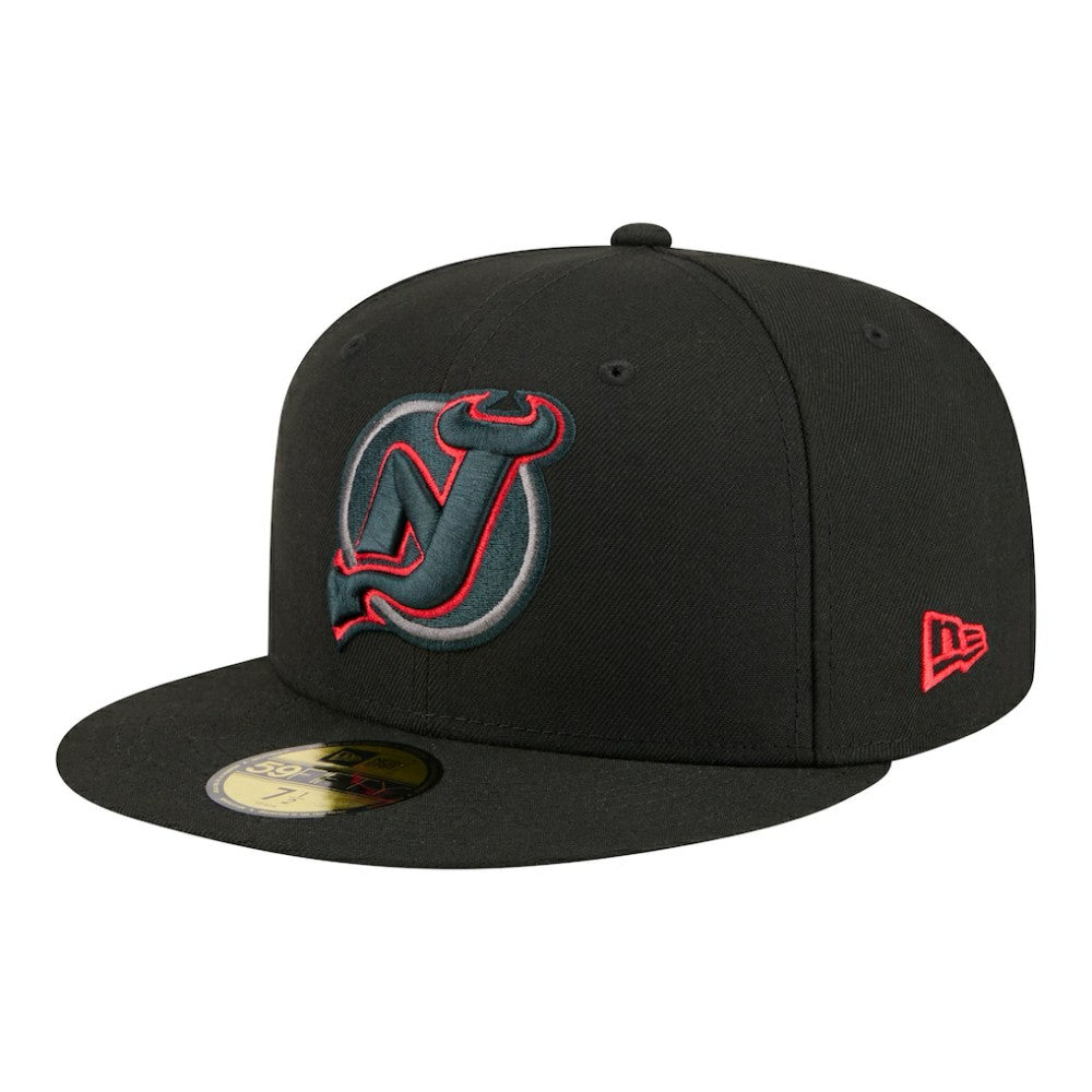 New Jersey Devils New Era Color Pop 59FIFTY Fitted Hat Black