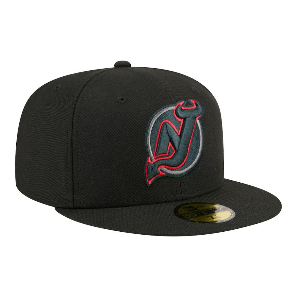 New Jersey Devils New Era Color Pop 59FIFTY Fitted Hat Black