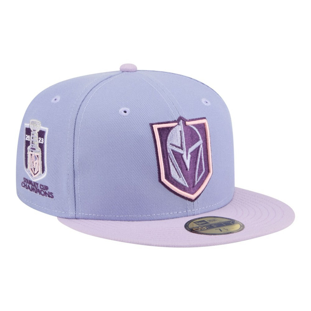 Vegas Golden Knights New Era Lavender Bloom 59FIFTY Fitted Hat Light Purple/Purple