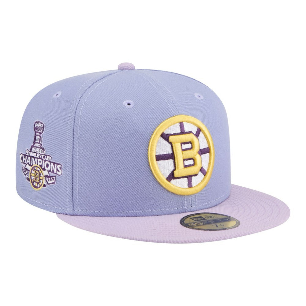 Boston Bruins New Era Lavender Bloom 59FIFTY Fitted Hat Light Purple/Purple
