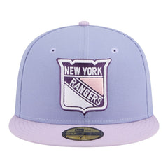 New York Rangers New Era Lavender Bloom 59FIFTY Fitted Hat Light Purple/Purple