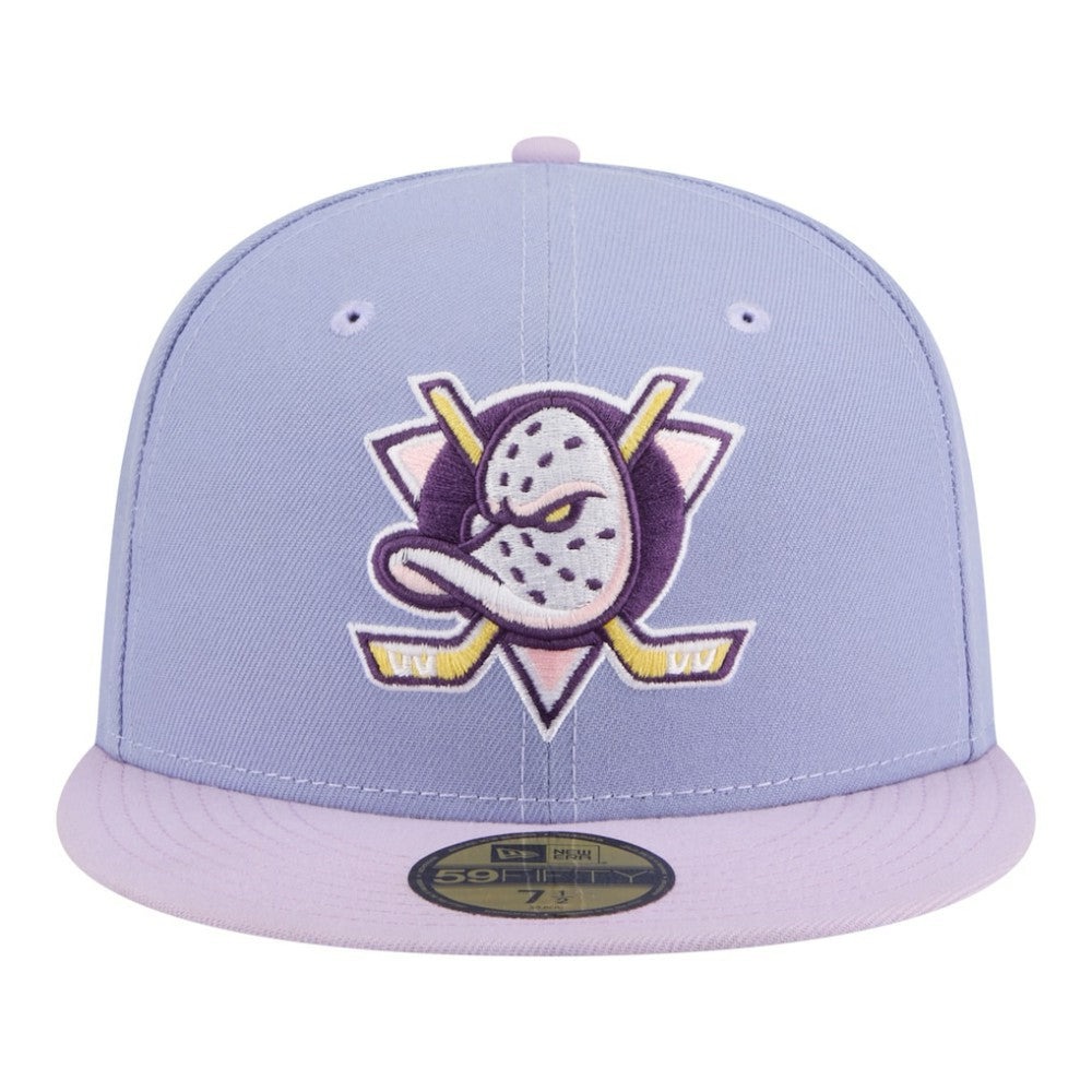 Anaheim Ducks New Era Lavender Bloom 59FIFTY Fitted Hat Light Purple/Purple
