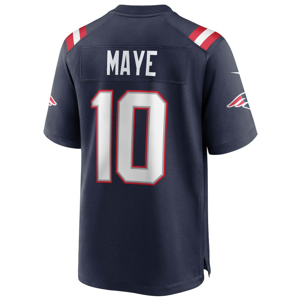 Drake Maye New England Patriots Super Bowl LX Patch Game Jersey - Navy