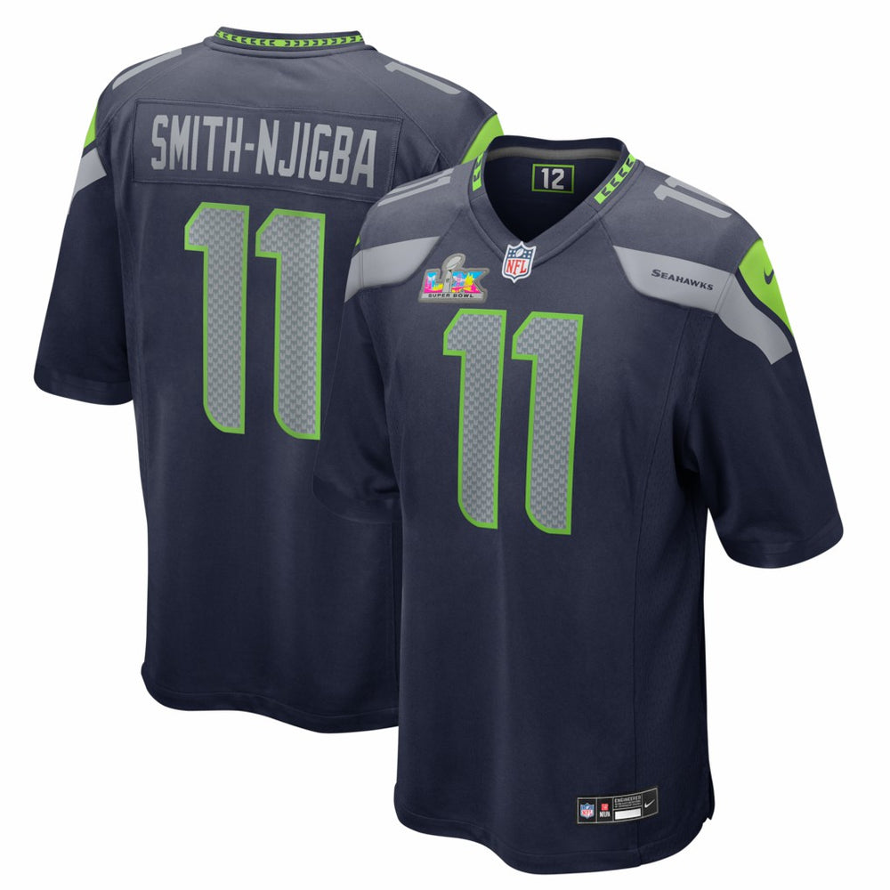 Jaxon Smith-Njigba Seattle Seahawks Super Bowl LX Patch Game Jersey - College Navy