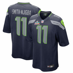 Jaxon Smith-Njigba Seattle Seahawks Super Bowl LX Patch Game Jersey - College Navy