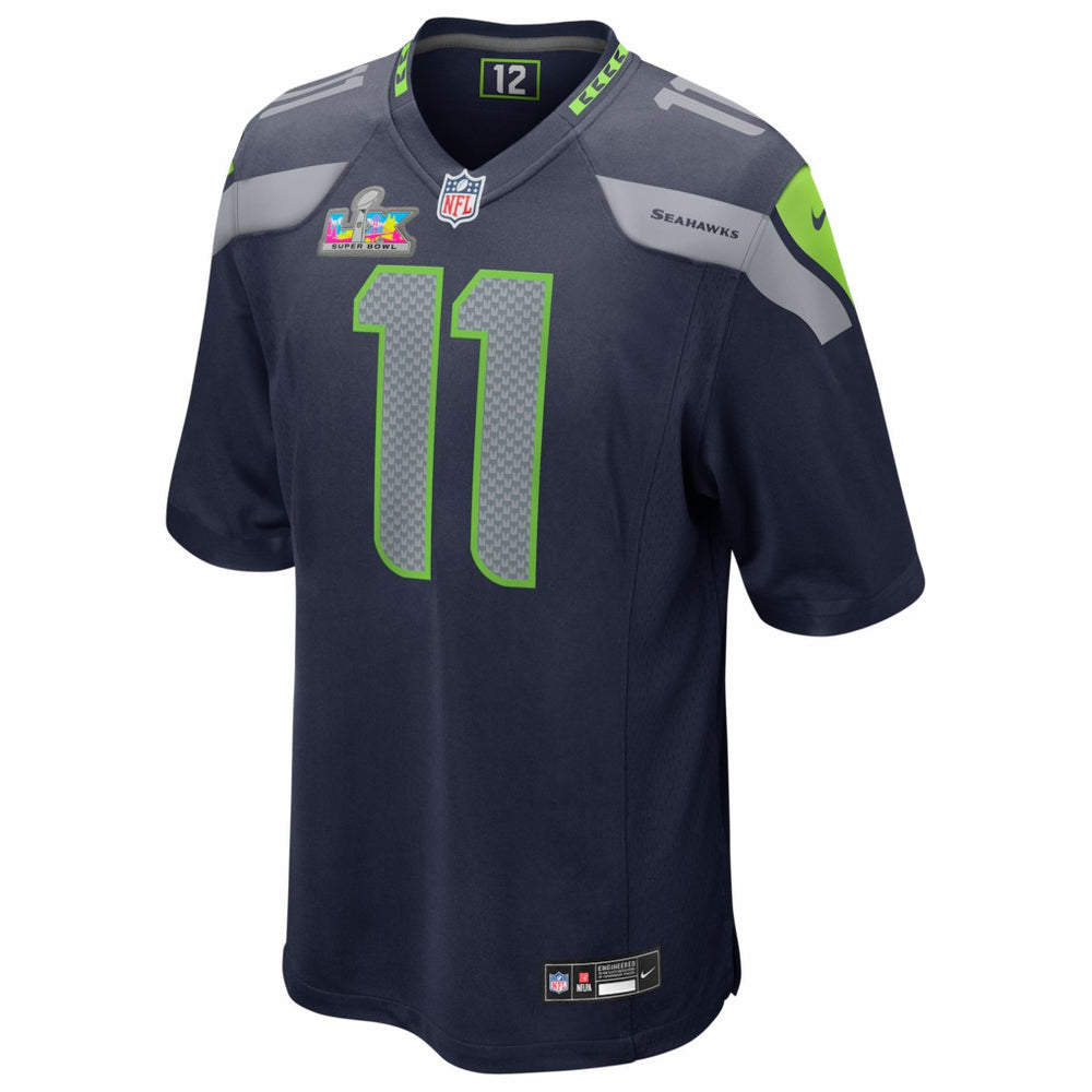 Jaxon Smith-Njigba Seattle Seahawks Super Bowl LX Patch Game Jersey - College Navy