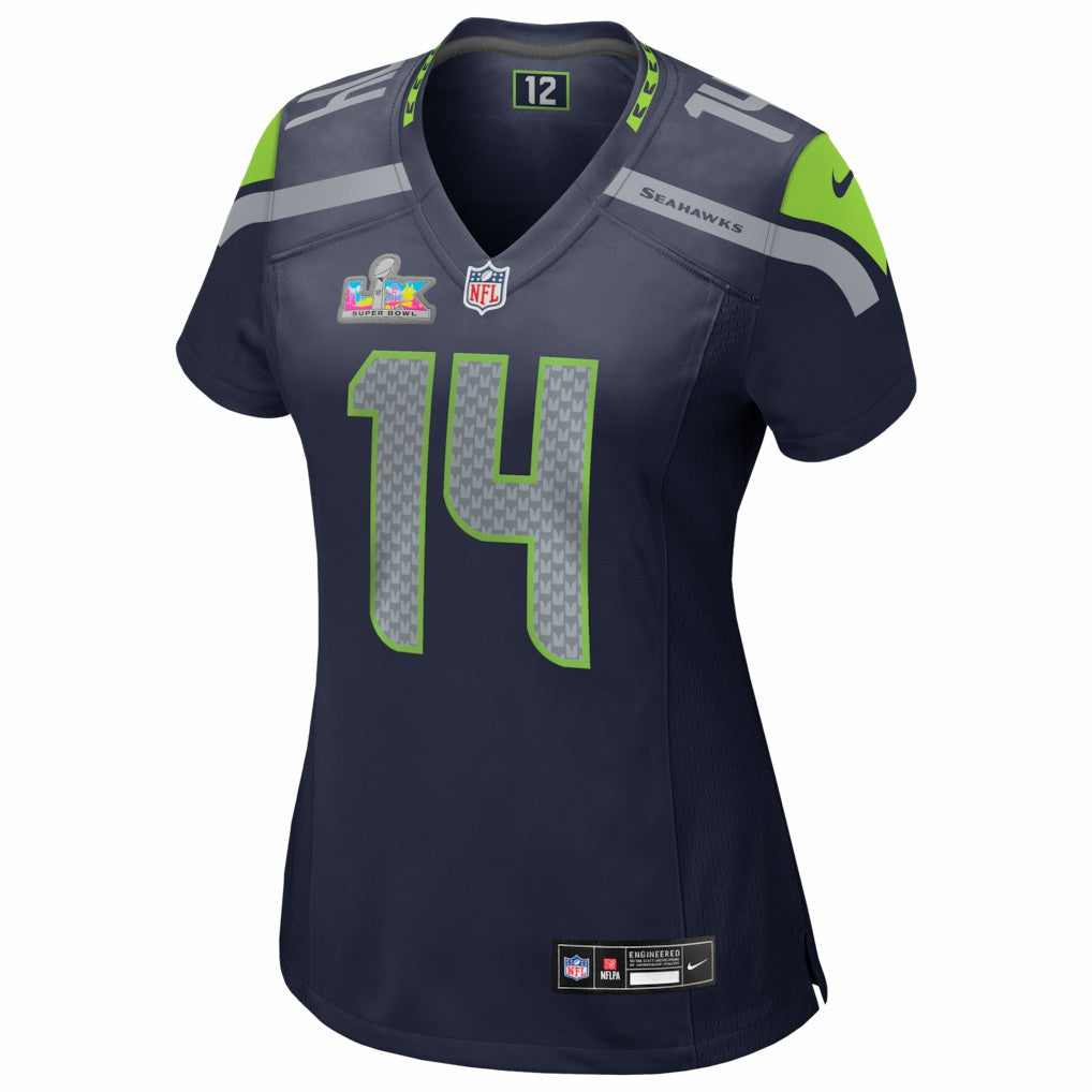 Sam Darnold Seattle Seahawks Women's Super Bowl LX Patch Game Jersey - College Navy