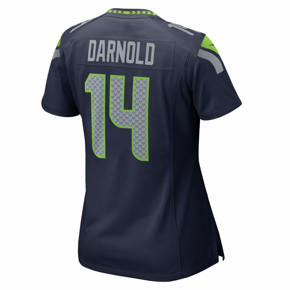 Sam Darnold Seattle Seahawks Women's Super Bowl LX Patch Game Jersey - College Navy