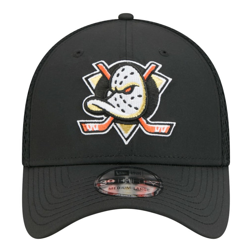 Anaheim Ducks New Era Logo 39THIRTY Flex Hat Black