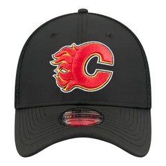 Calgary Flames New Era Logo 39THIRTY Flex Hat Black