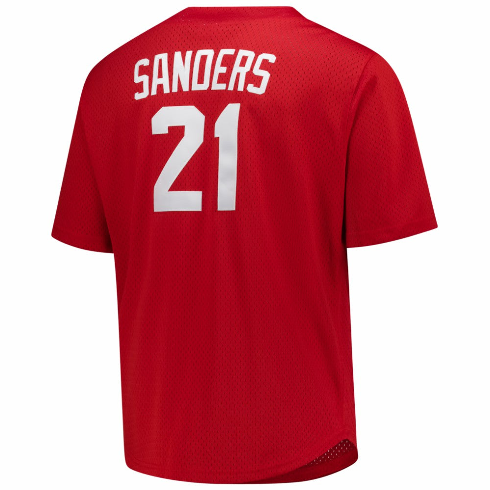 Deion Sanders Cincinnati Reds Big & Tall Cooperstown Mesh Batting Practice Jersey Red | Mitchell & Ness