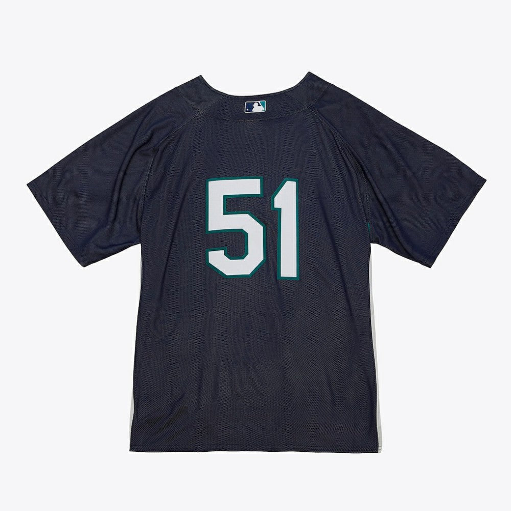 Ichiro Suzuki Seattle Mariners Big & Tall Cooperstown Mesh Batting Practice Jersey Navy | Mitchell & Ness