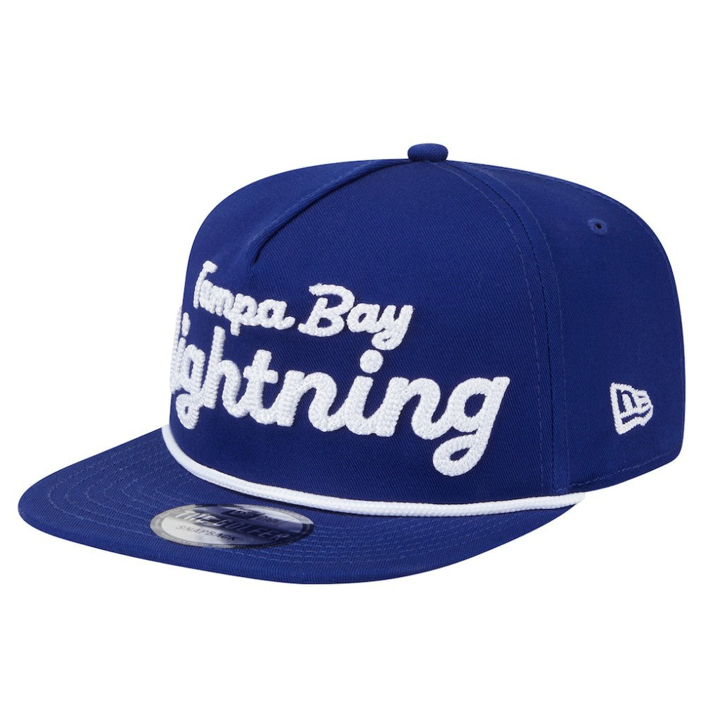 Tampa Bay Lightning New Era Team Text Golfer Adjustable Hat Blue