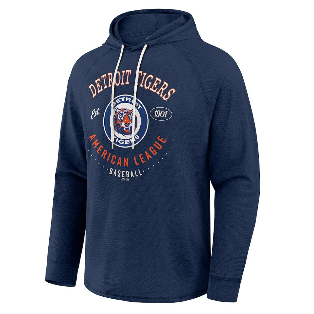 Detroit Tigers Darius Rucker Collection Raglan Hooded Long Sleeve T-Shirt Blue