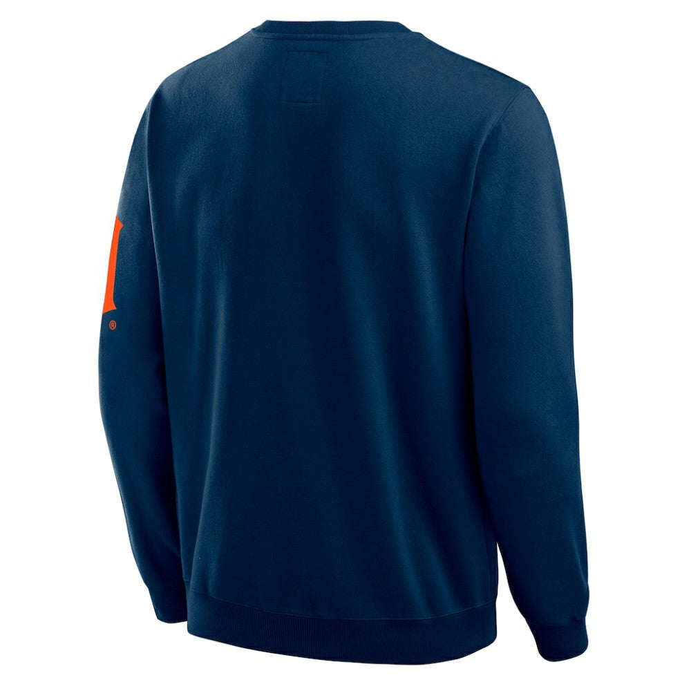 Detroit Tigers Darius Rucker Collection Washed Crew Neck Pullover Sweatshirt Navy