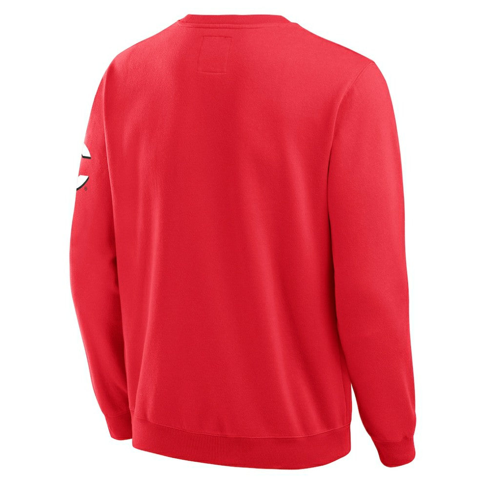 Cincinnati Reds Darius Rucker Collection Washed Crew Neck Pullover Sweatshirt Red