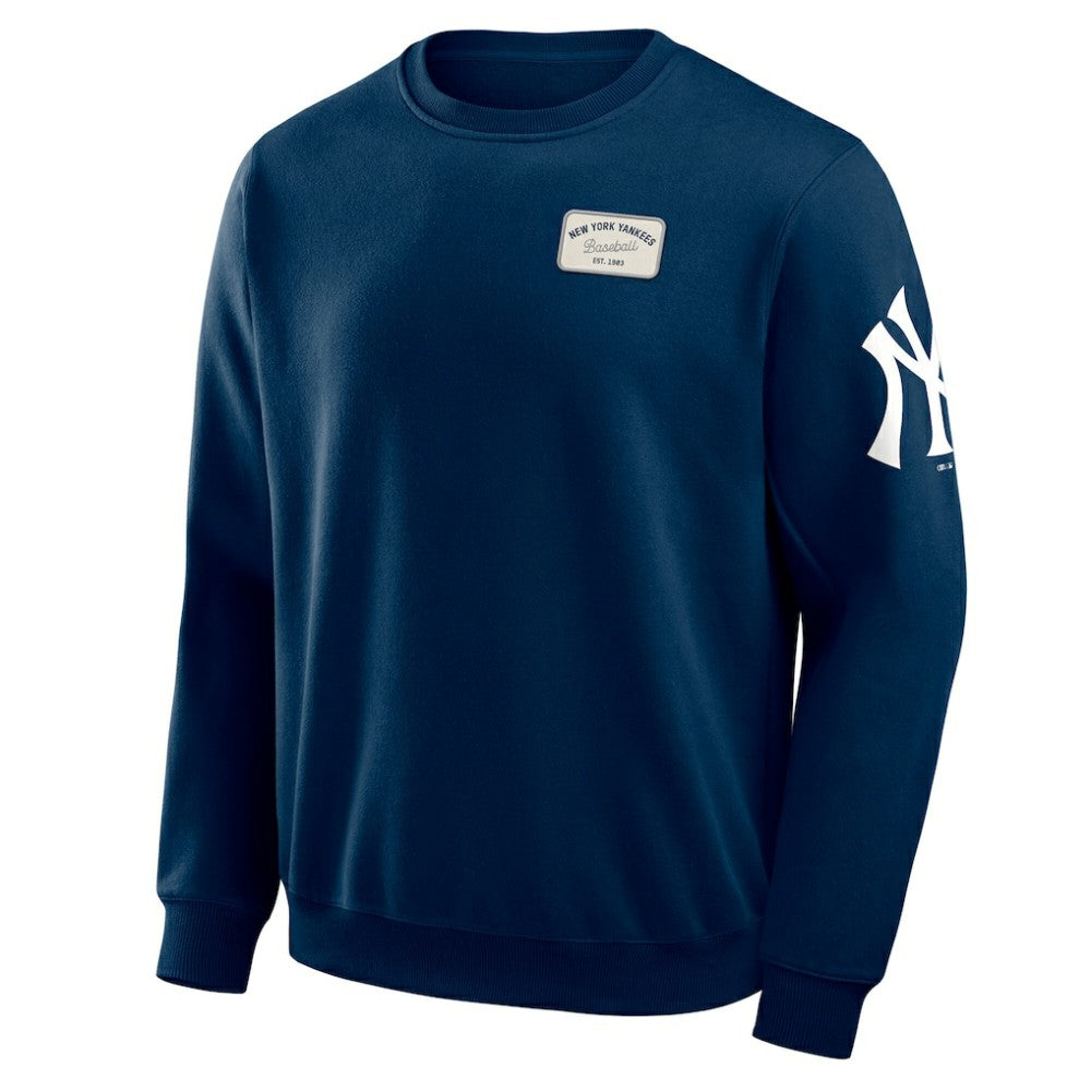 New York Yankees Darius Rucker Collection Washed Crew Neck Pullover Sweatshirt Navy