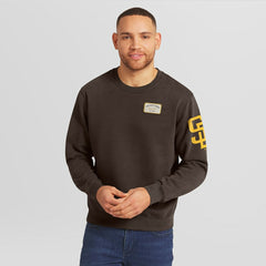 San Diego Padres Darius Rucker Collection Washed Crew Neck Pullover Sweatshirt Brown