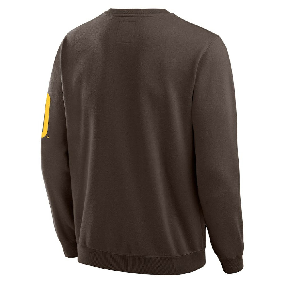 San Diego Padres Darius Rucker Collection Washed Crew Neck Pullover Sweatshirt Brown
