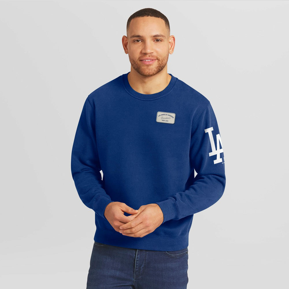 Los Angeles Dodgers Darius Rucker Collection Washed Crew Neck Pullover Sweatshirt Royal
