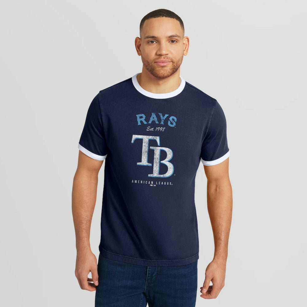 Tampa Bay Rays Darius Rucker Collection Washed Ringer T-Shirt Navy